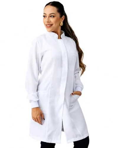 Jaleco branco feminino