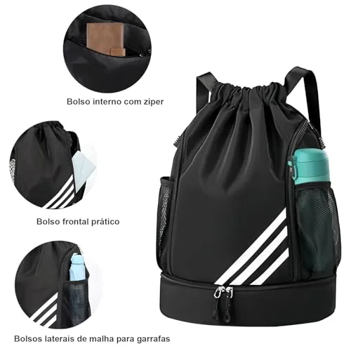 Mochila esportiva com cordão - foto 2