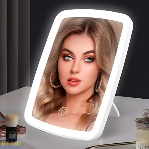 Espelho de mesa com luz de LED