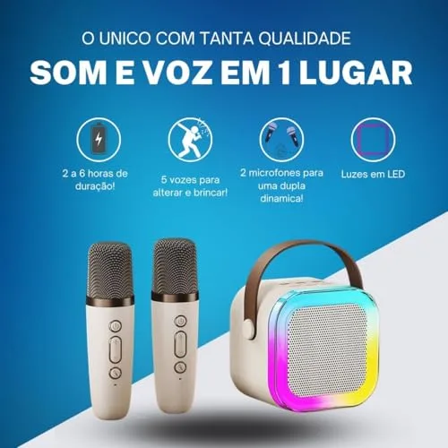 Kit de karaokê com dois microfones - foto 4
