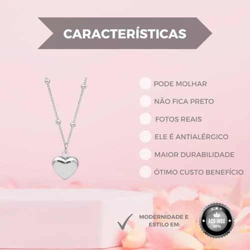 Colar com pingente de coração - foto 4