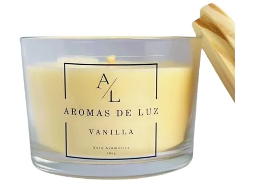 Vela aromática em copo de vidro