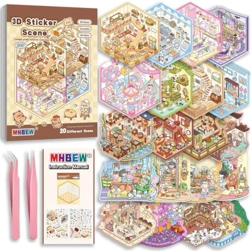Kit de adesivos e scrapbook