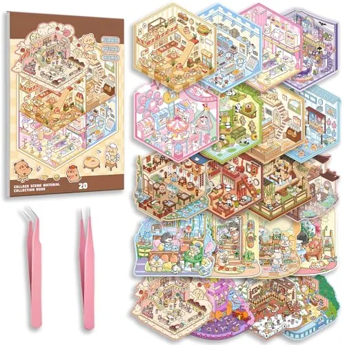 Kit de adesivos e scrapbook