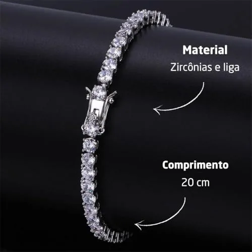 Pulseira riviera de zircônias - foto 3