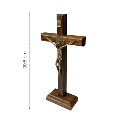 Crucifixo de mesa com São Bento - foto 2