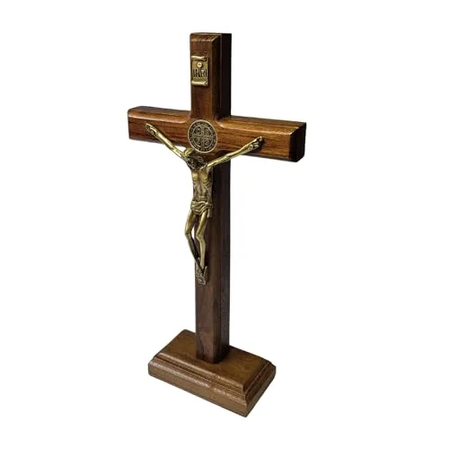 Crucifixo de mesa com São Bento - foto 4