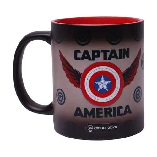 Caneca do Capitão América que muda com o calor