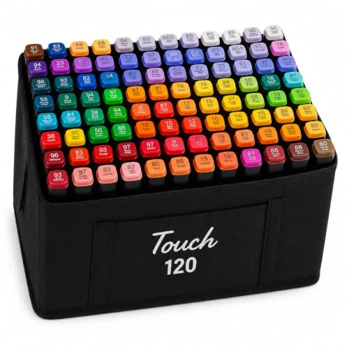 Kit com 120 canetas coloridas