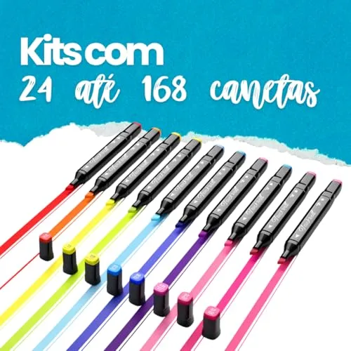 Kit com 120 canetas coloridas - foto 3