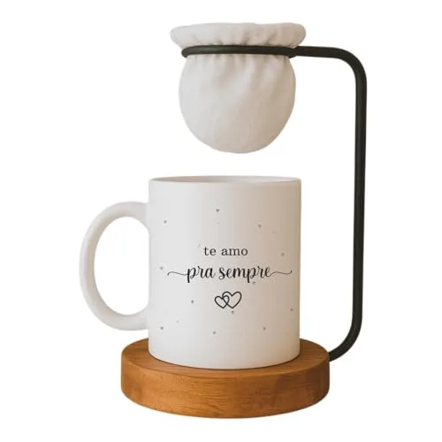 Kit de café com mensagem romântica