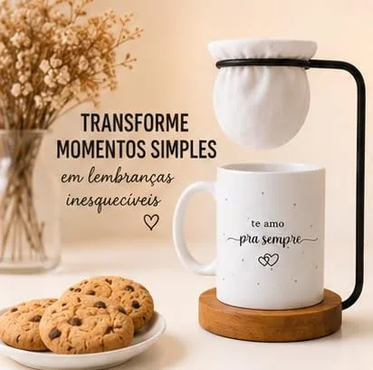 Kit de café com mensagem romântica - foto 2