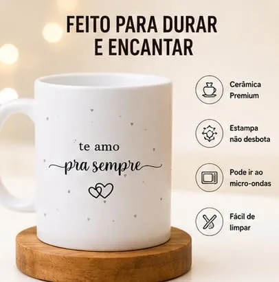 Kit de café com mensagem romântica - foto 3