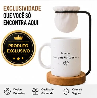 Kit de café com mensagem romântica - foto 6