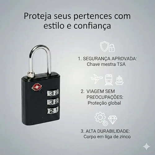 Cadeado TSA com segredo - foto 6