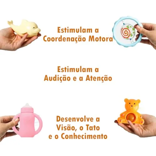 Kit de sete chocalhos e mordedores - foto 6