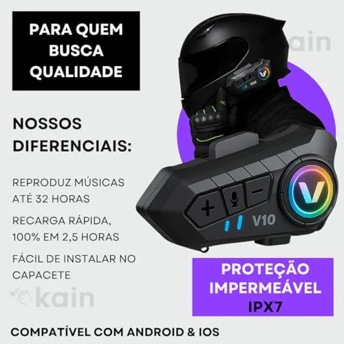 Fone Bluetooth para capacete - foto 4
