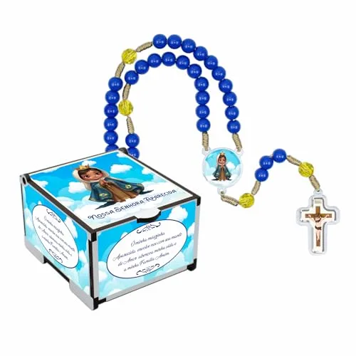 Kit de terço infantil com caixa