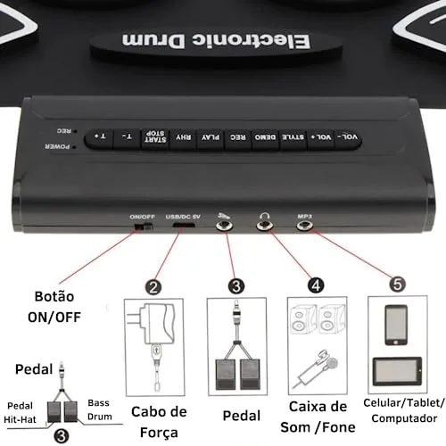 Bateria eletrônica portátil - foto 3