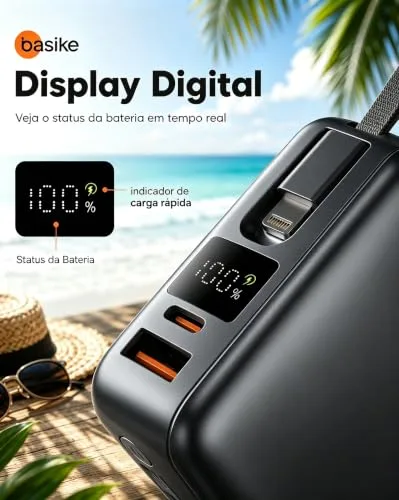 Carregador portátil com cabos integrados - foto 2