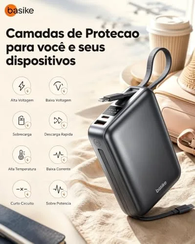 Carregador portátil com cabos integrados - foto 4