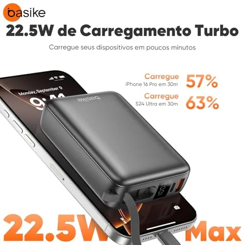 Carregador portátil com cabos integrados - foto 5