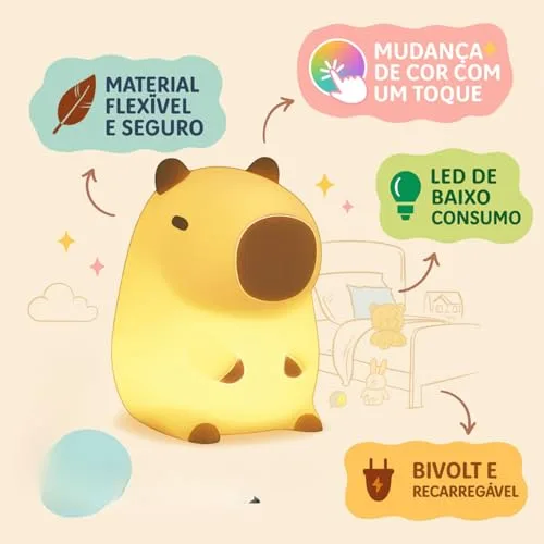 Luminária fofa de silicone - foto 3
