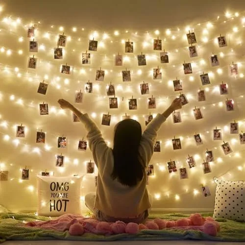 Varal de fotos com luzes - foto 2