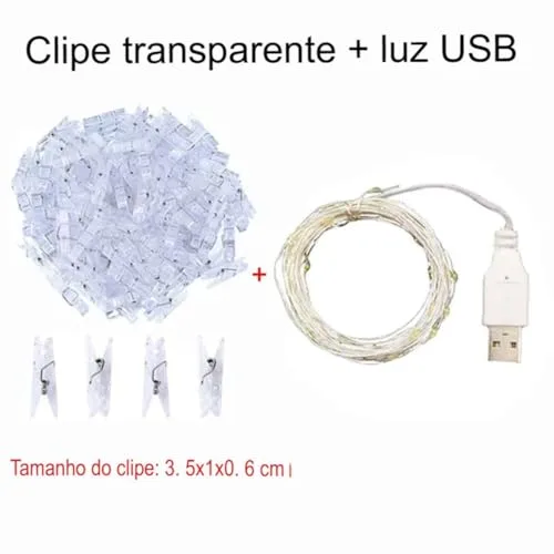 Varal de fotos com luzes - foto 3