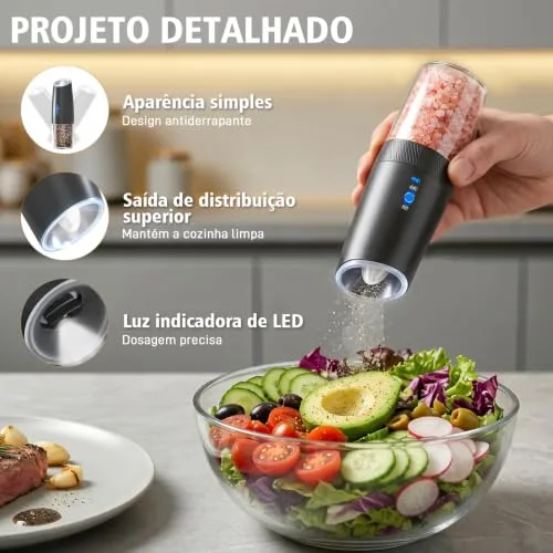 Moedor elétrico de sal e pimenta - foto 4