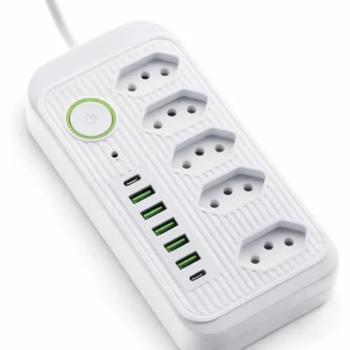 Régua de energia com portas USB