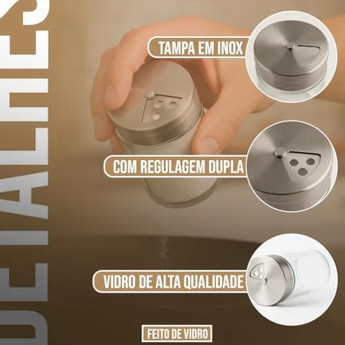 Potes de vidro para tempero - foto 2