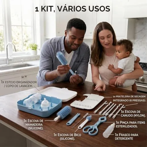 Kit para limpar e secar mamadeiras - foto 2