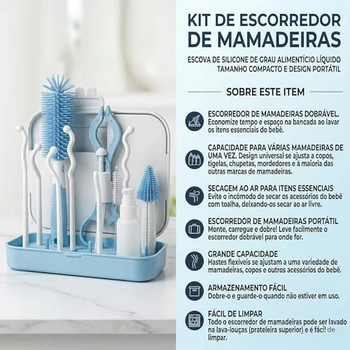 Kit para limpar e secar mamadeiras - foto 6