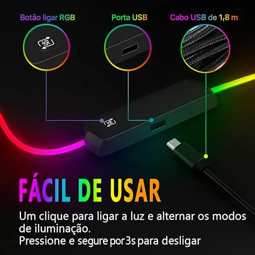 Mouse pad com iluminação RGB - foto 5