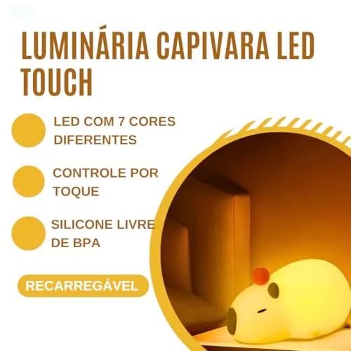 Luminária de capivara com toque - foto 4