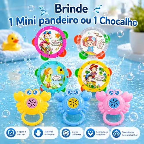 Kit de banho com patinhos e pandeiro - foto 5
