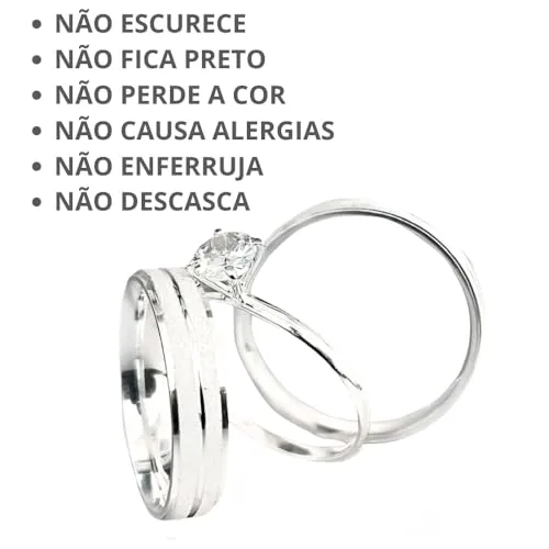 Par de alianças com solitário - foto 2