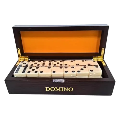 Dominó em caixa de madeira