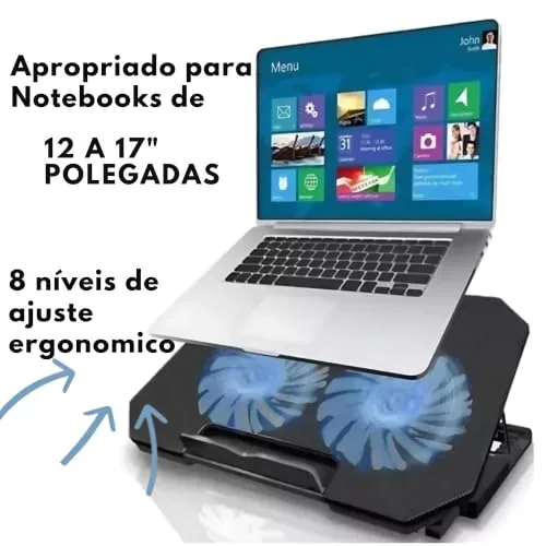 Suporte para notebook com cooler - foto 3