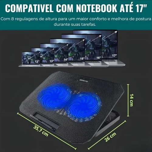 Suporte para notebook com cooler - foto 4