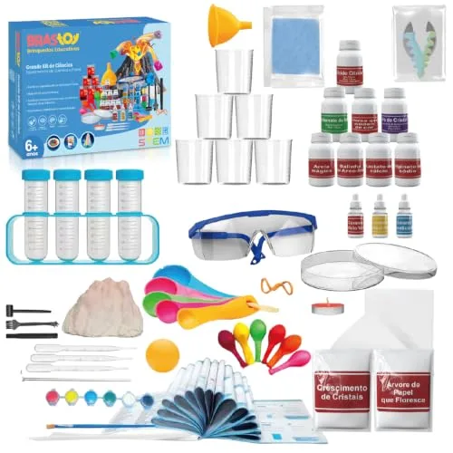 Kit de ciência com mais de cem combinações