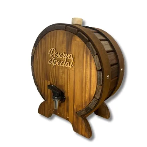 Barril de madeira com pingômetro