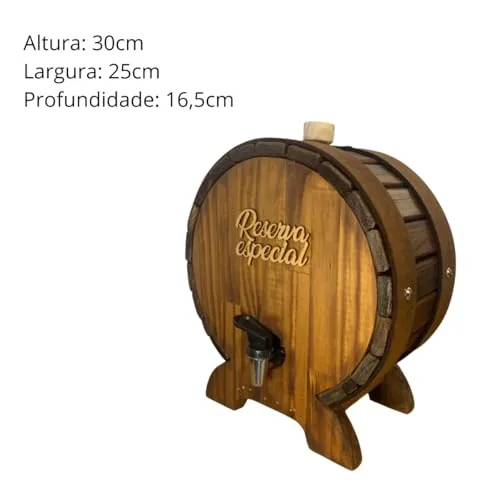 Barril de madeira com pingômetro - foto 2