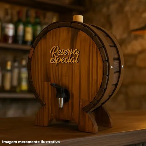 Barril de madeira com pingômetro - foto 3