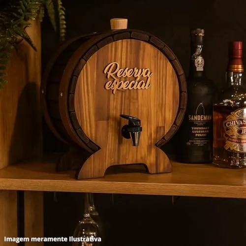 Barril de madeira com pingômetro - foto 4