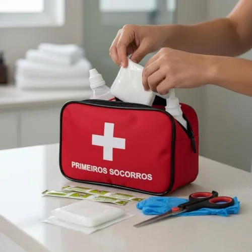 Kit de primeiros socorros para o carro
