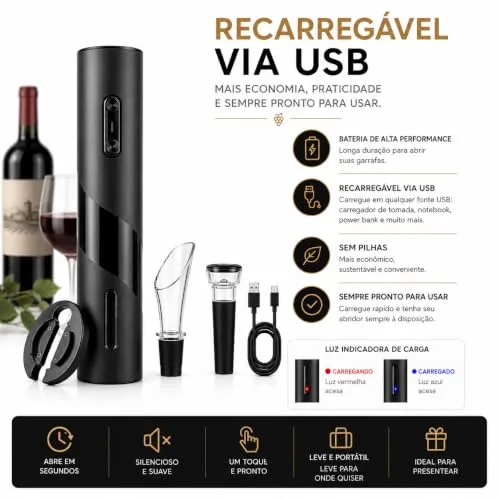 Abridor de vinho elétrico - foto 3