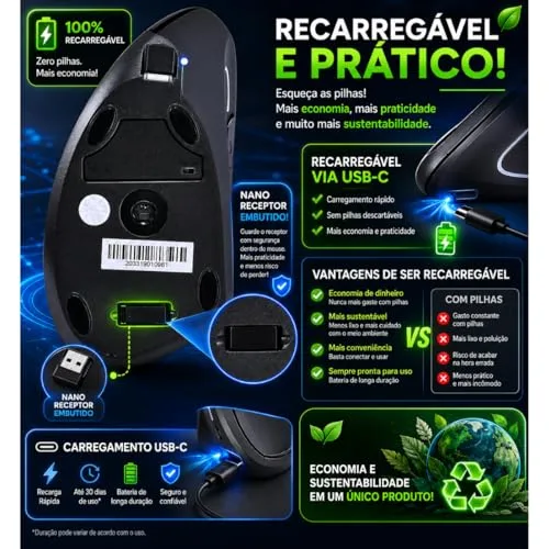 Mouse vertical para as horas longas - foto 4