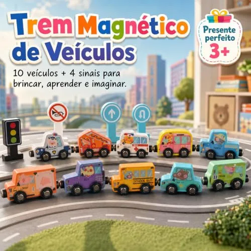 Carrinho de madeira magnético - foto 5